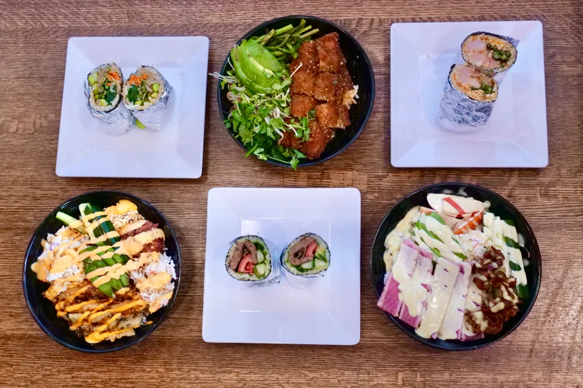 Hapa Sushi and Motomaki dishes