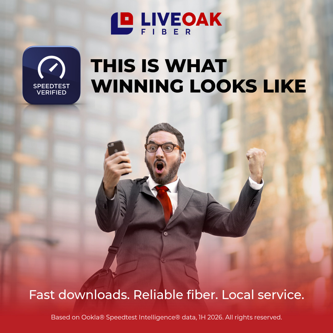 LiveOak Fiber ad: This is what winning looks like